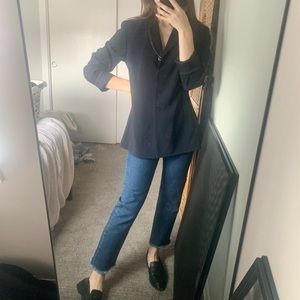 Ann Taylor navy blazer oversized